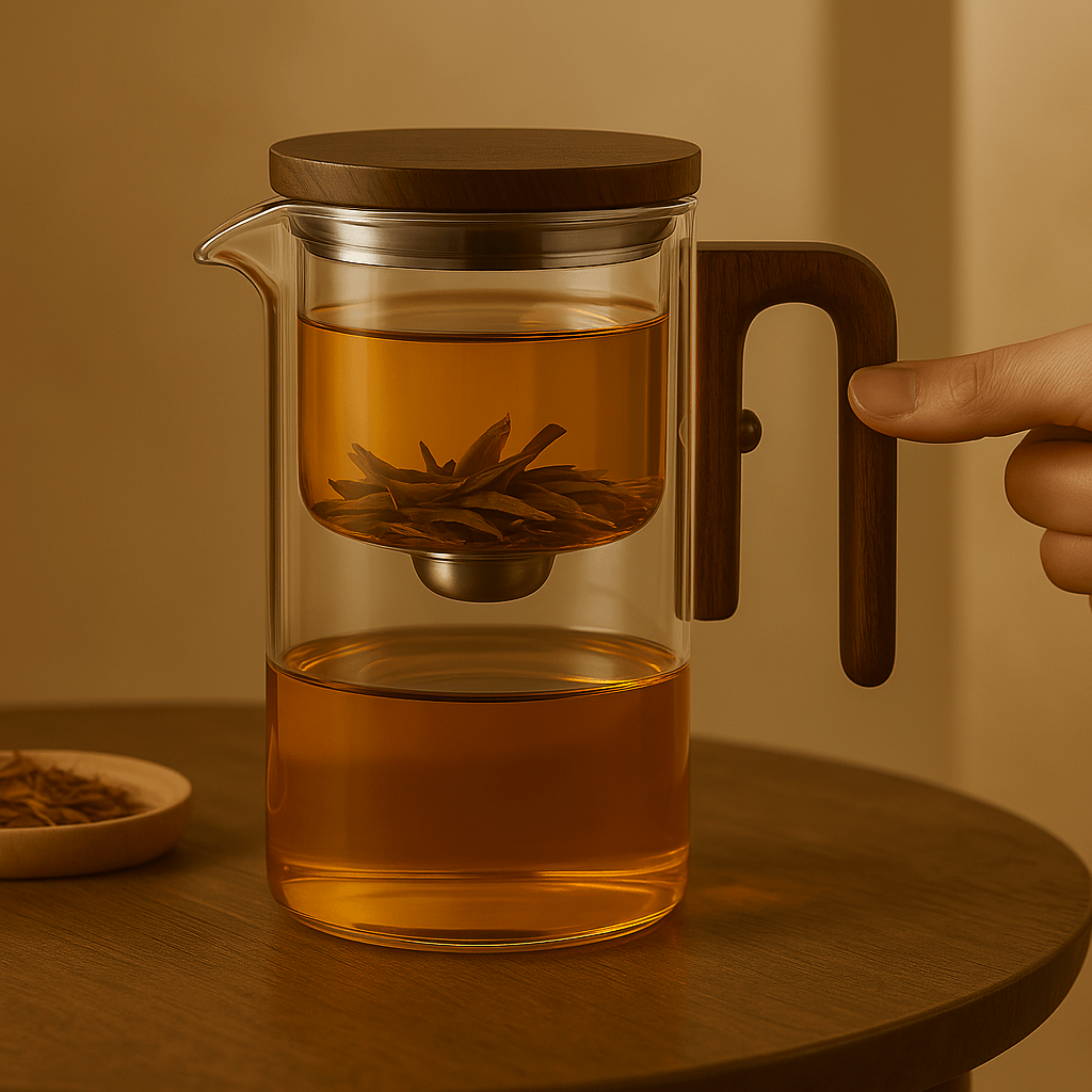 Tavira – Elegante Glazen Theepot met Infuser- Luxe theekan