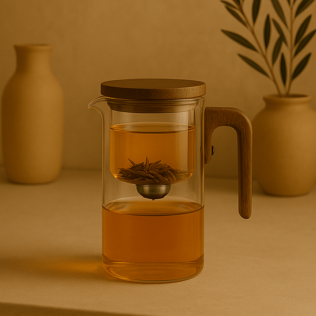 Tavira – Elegante Glazen Theepot met Infuser- Luxe theekan