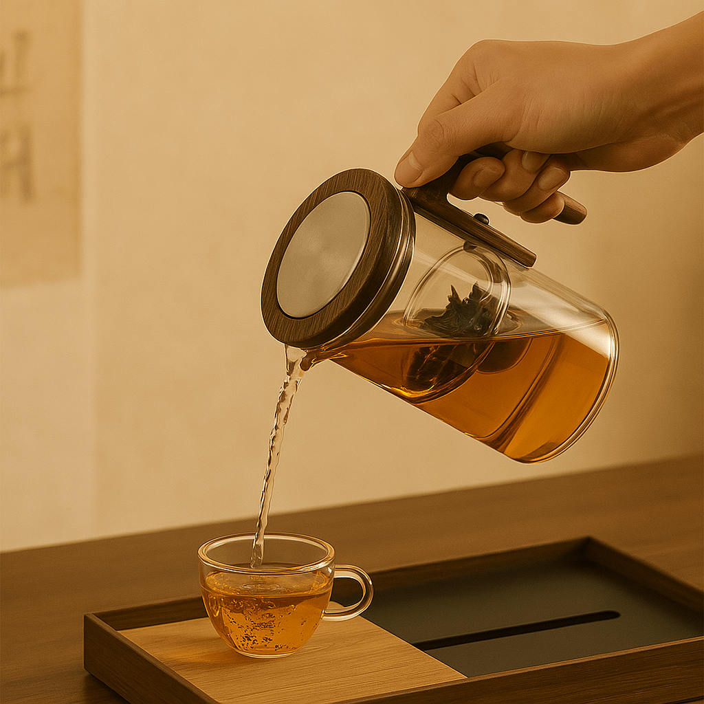 Tavira – Elegante Glazen Theepot met Infuser- Luxe theekan