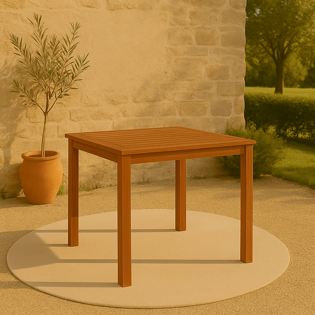 Aurelima Tavira – Vierkante Massief Acaciahouten Tuintafel 85×85 cm