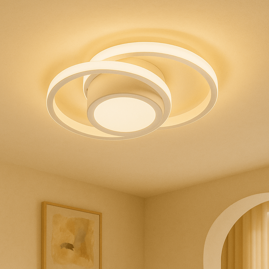 Lunaro – Moderne Dimbare LED Plafondlamp van Aluminium | Plafondverlichting voor Woonkamer, Slaapkamer of Hal