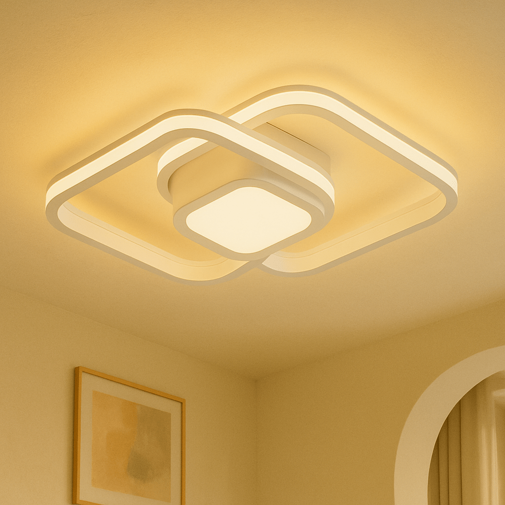 Lunaro – Moderne Dimbare LED Plafondlamp van Aluminium | Plafondverlichting voor Woonkamer, Slaapkamer of Hal