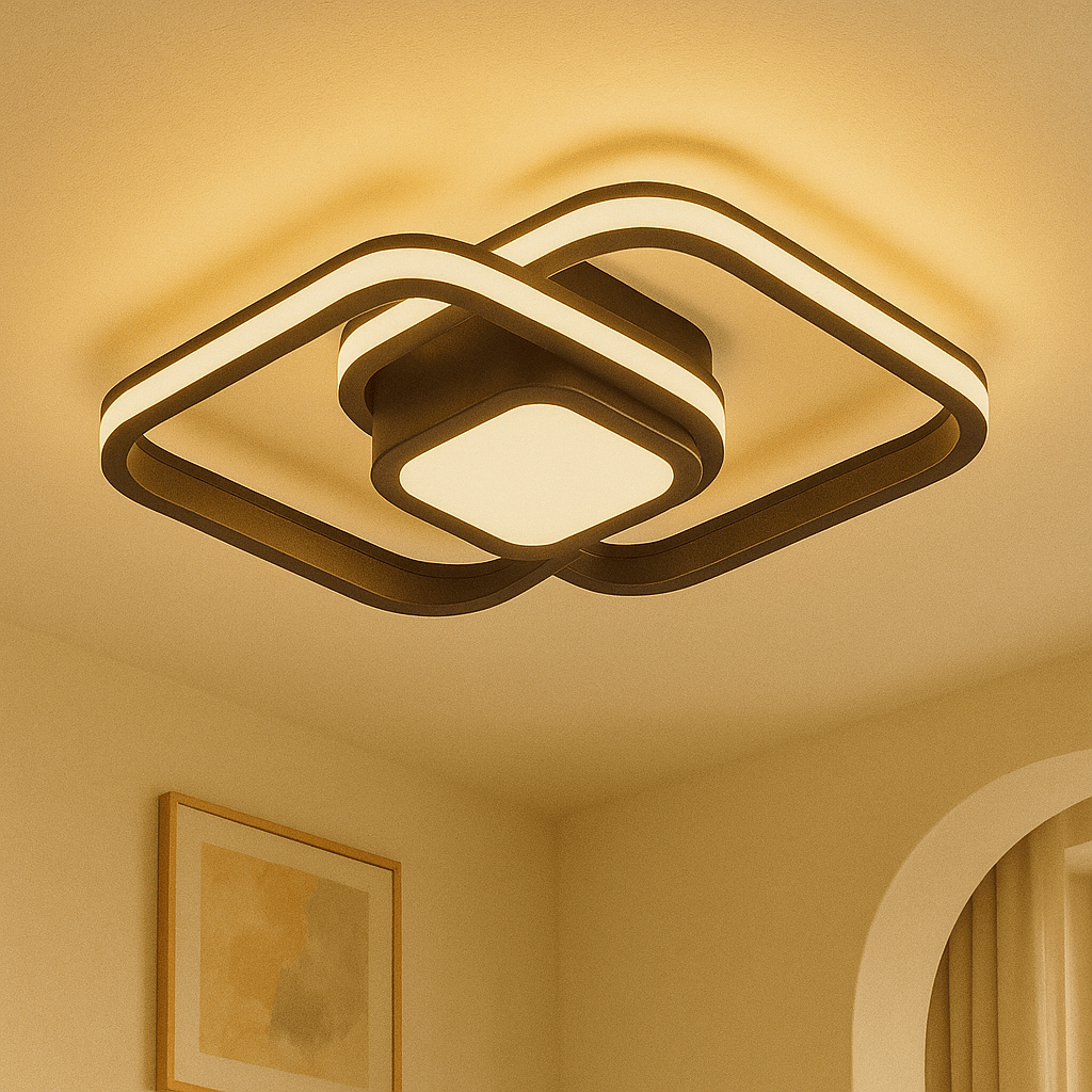 Lunaro – Moderne Dimbare LED Plafondlamp van Aluminium | Plafondverlichting voor Woonkamer, Slaapkamer of Hal