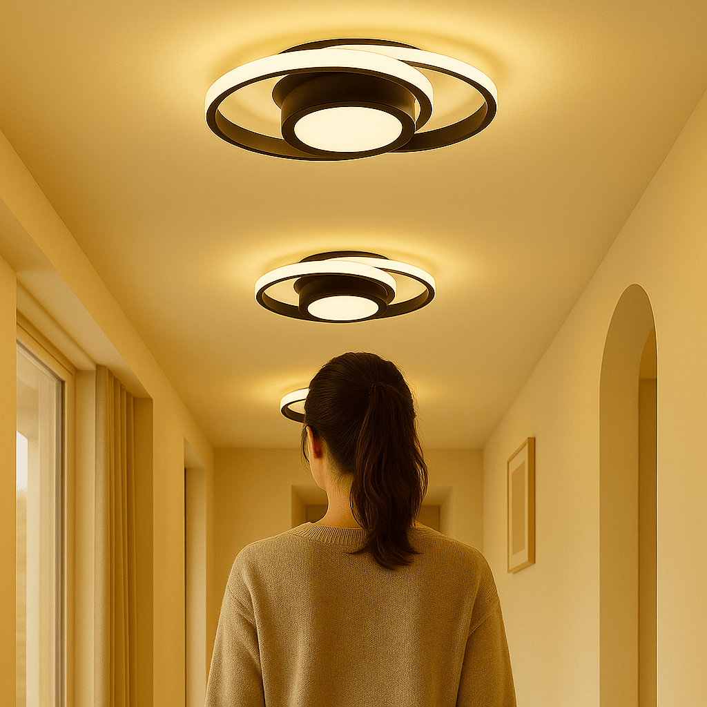 Lunaro – Moderne Dimbare LED Plafondlamp van Aluminium | Plafondverlichting voor Woonkamer, Slaapkamer of Hal