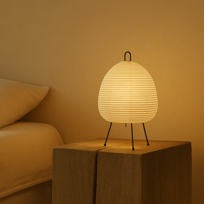 Zenari – Japanse Tafellamp met Zacht Licht – LED Verlichting in Tijdloos Zen Design