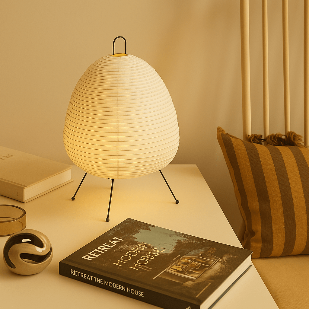 Zenari – Japanse Tafellamp met Zacht Licht – LED Verlichting in Tijdloos Zen Design