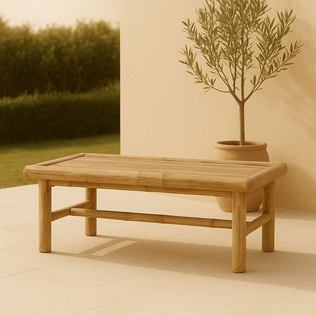 Sorria – Bamboe Buitentafel – Lichtgewicht Tuintafel 65x65 cm