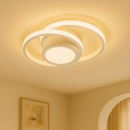 Lunaro – Moderne Dimbare LED Plafondlamp van Aluminium | Plafondverlichting voor Woonkamer, Slaapkamer of Hal