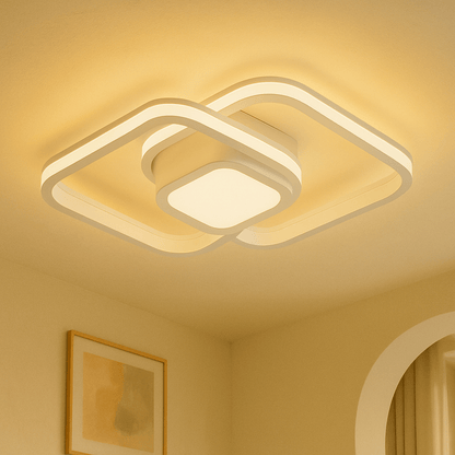 Lunaro – Moderne Dimbare LED Plafondlamp van Aluminium | Plafondverlichting voor Woonkamer, Slaapkamer of Hal