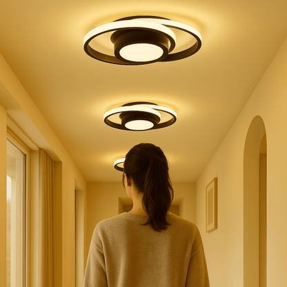 Lunaro – Moderne Dimbare LED Plafondlamp van Aluminium | Plafondverlichting voor Woonkamer, Slaapkamer of Hal