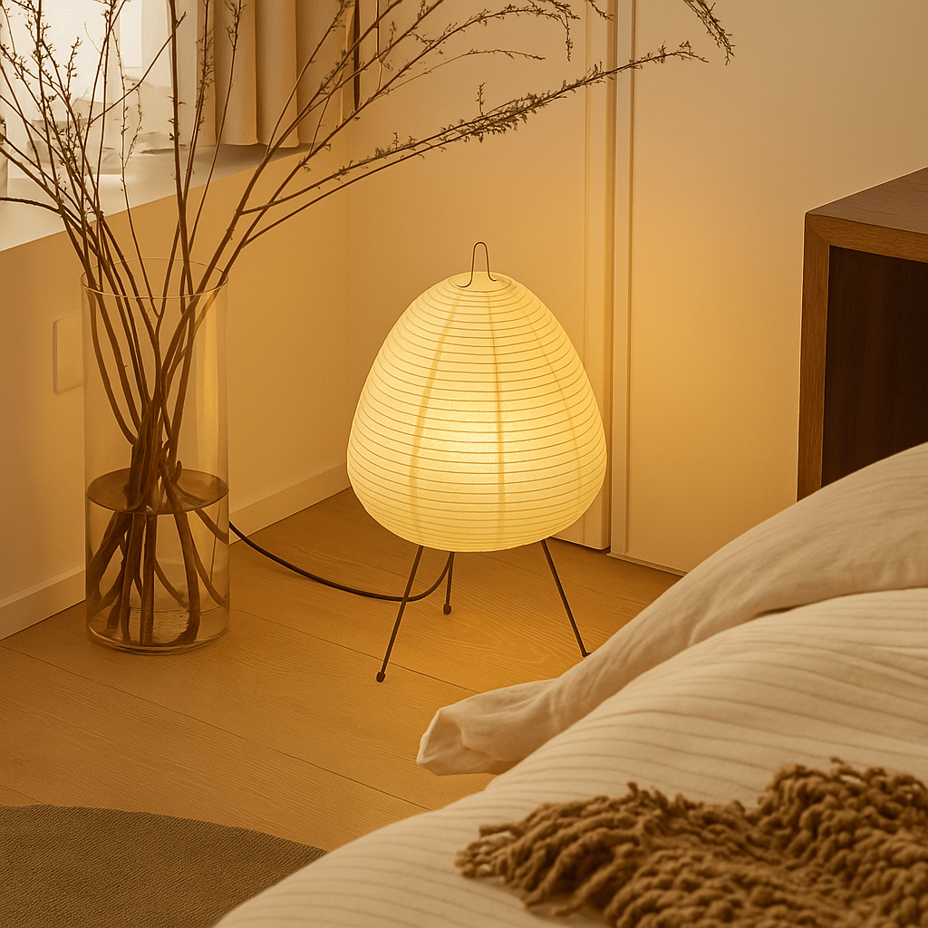 Zenari – Japanse Tafellamp met Zacht Licht – LED Verlichting in Tijdloos Zen Design