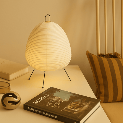 Zenari – Japanse Tafellamp met Zacht Licht – LED Verlichting in Tijdloos Zen Design