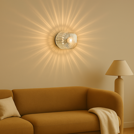 Skandio – Scandinavische Wandlamp van Glas en Metaal