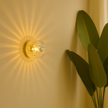 Skandio – Scandinavische Wandlamp van Glas en Metaal